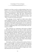 Knowledge of Time and Space